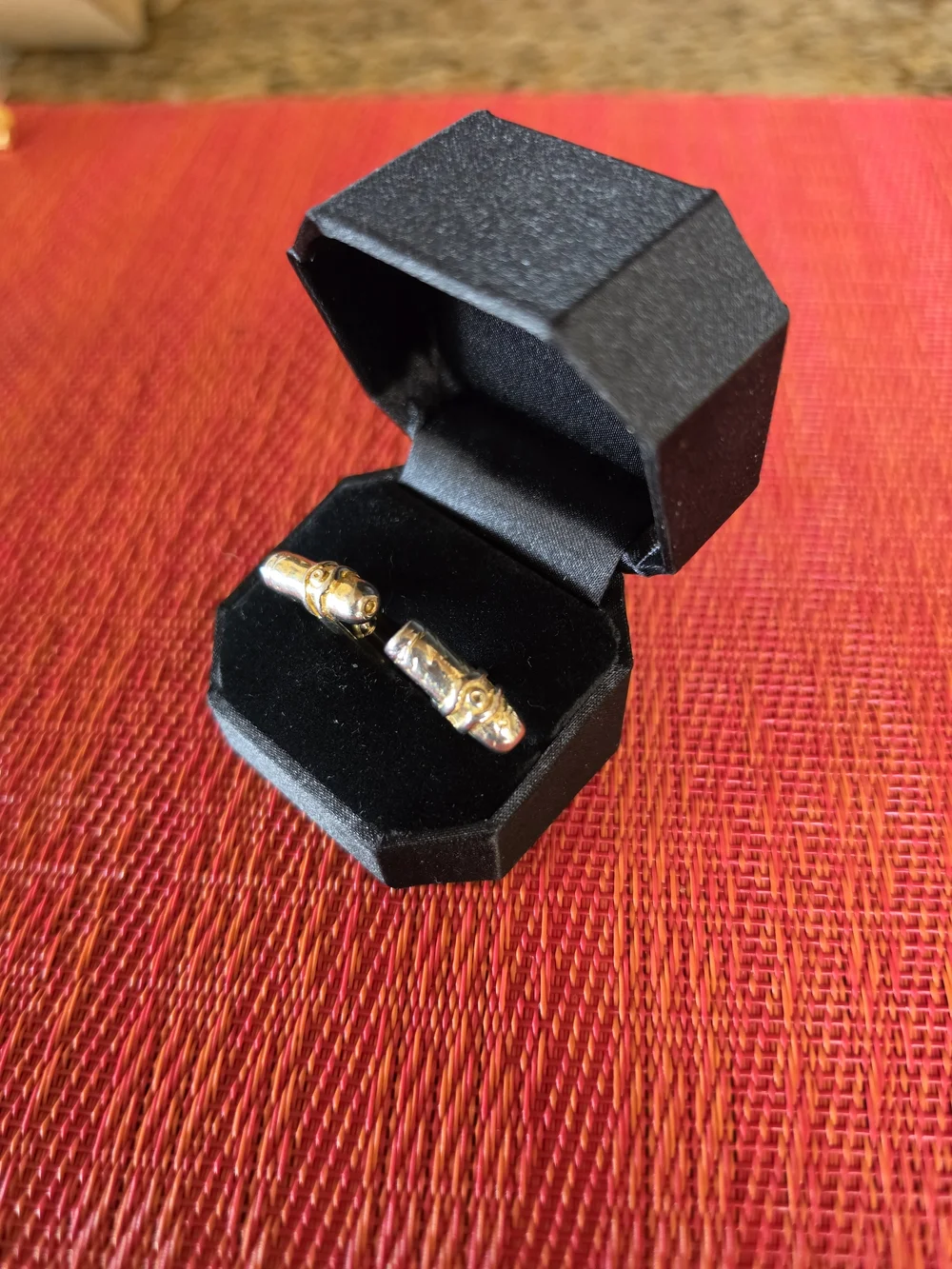 Vintage Two-Tone Gold Silver Cigar Cufflinks Stogie Collectible EUC